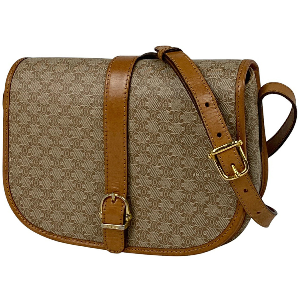 Celine Macadam shoulder bag cross Body Bum Crossbody Belt canvas beige